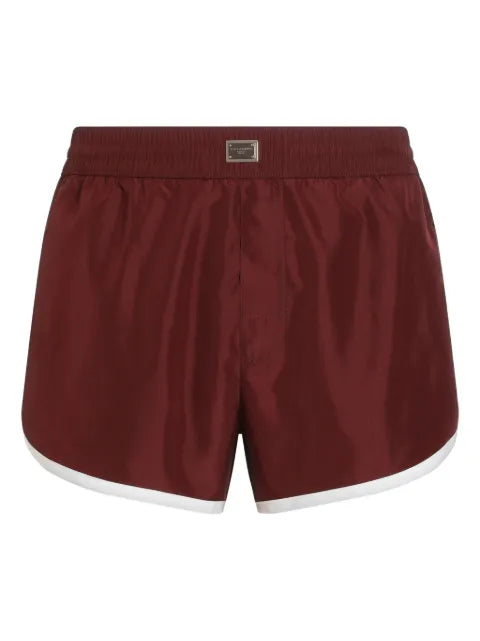 logo-plaque swim shorts