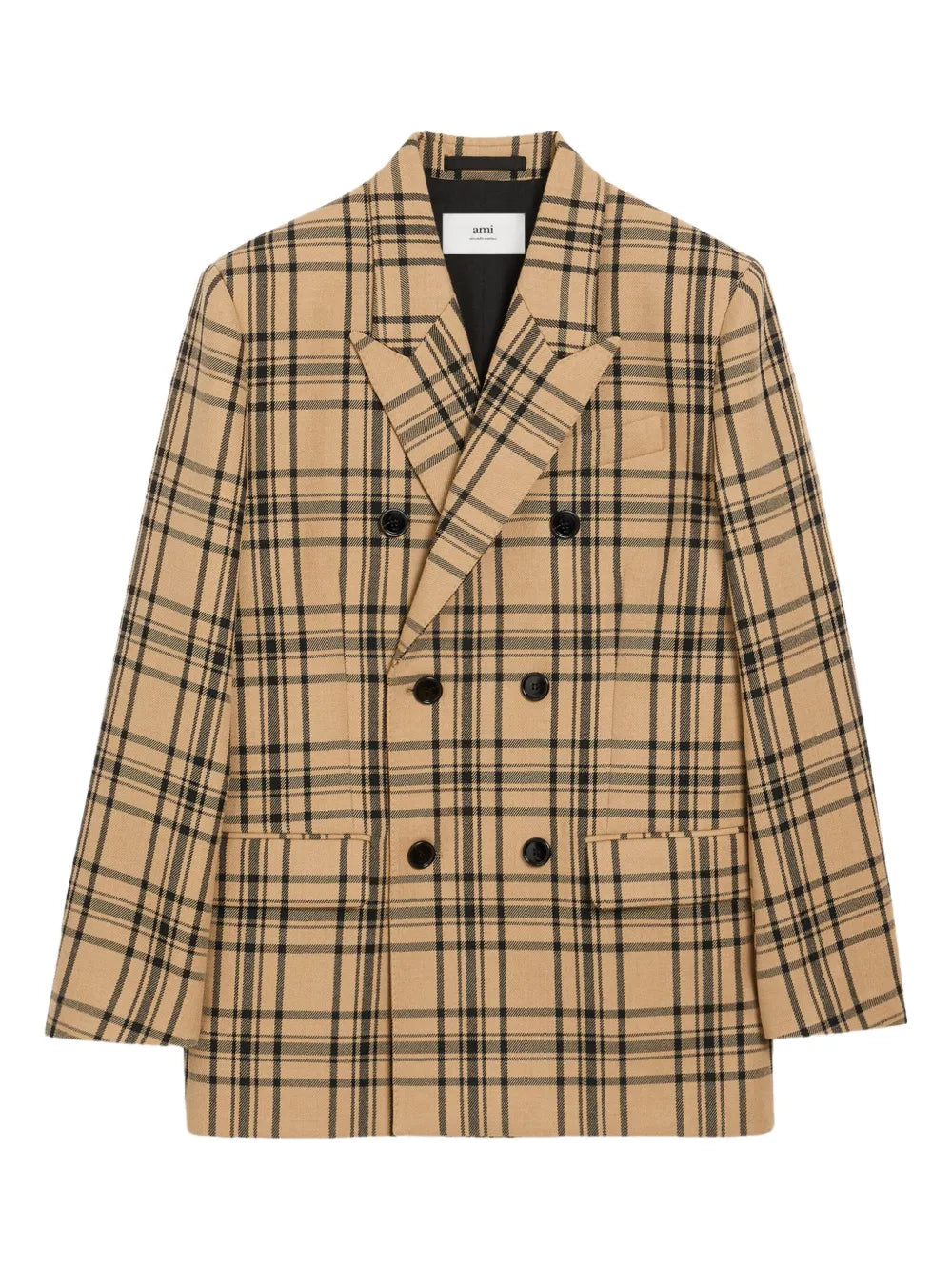 AMI Paris checked double-breasted blazer