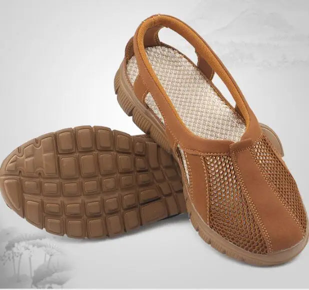 Summer Chinese Monk Shoes Zen Buddhist Rohan Meditation Sandals Men Mesh Vintage