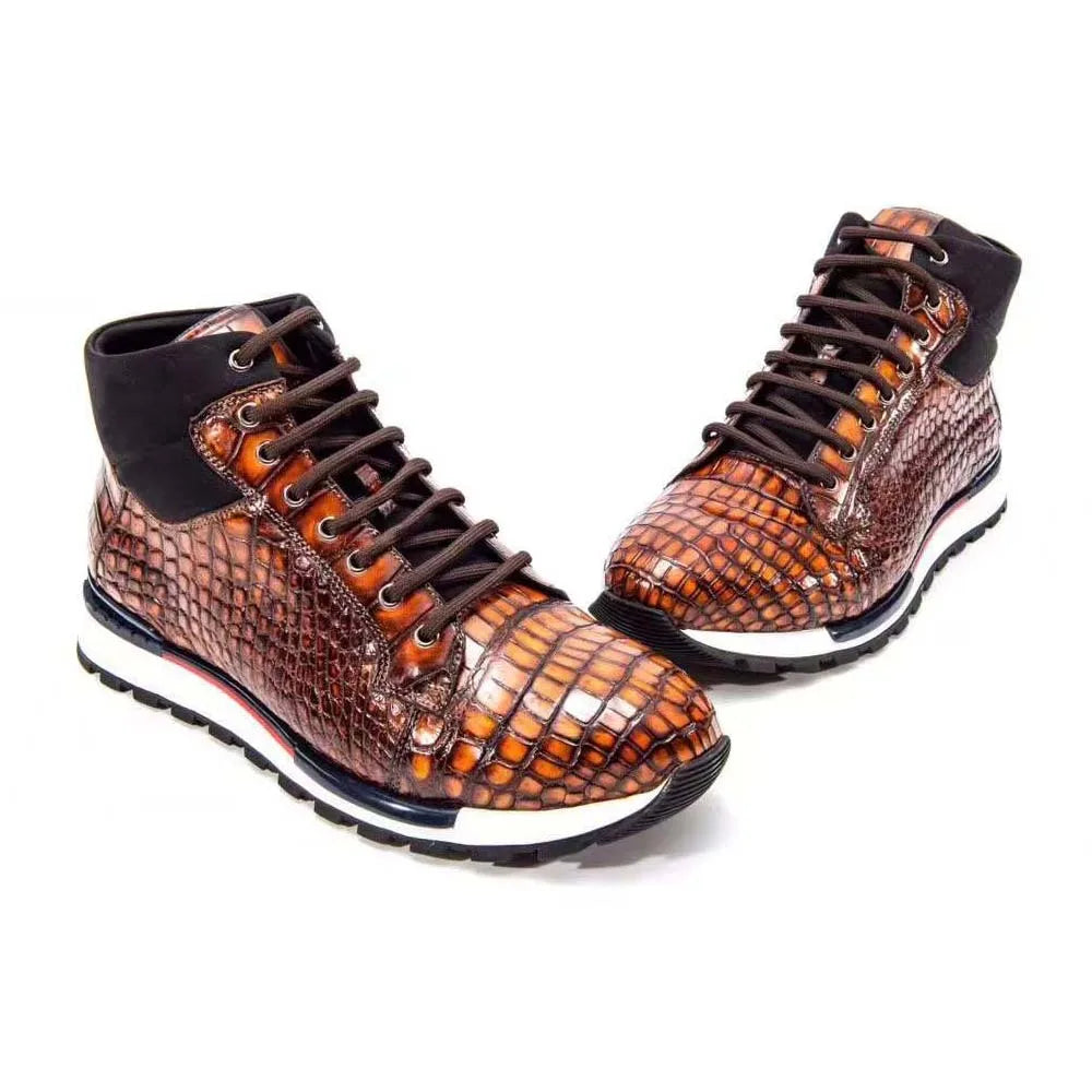 chue men crocodile boots men casual shoes male crocodile leather shoes men crocodile shoes brown color brush color men shoes