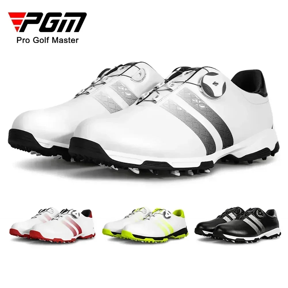 PGM Golf Shoes Men's Waterproof Shoes Anti-Slip New Rotary Laces Sneakers Men's Shoes