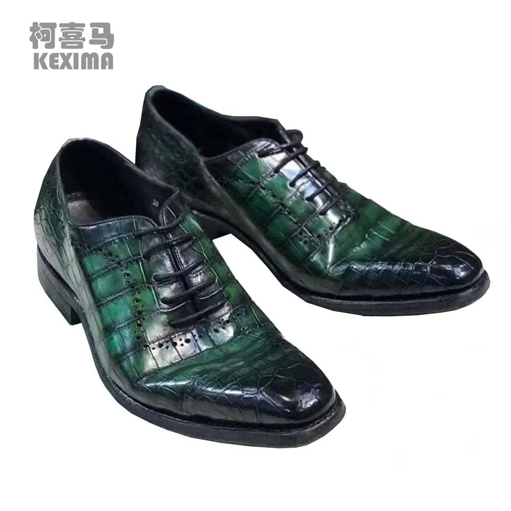 yingshang new male formal shoes men crocodile leather male crocodile wedding