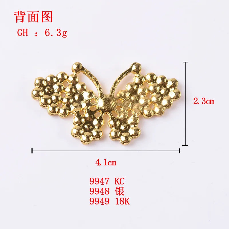 100 pieces set of new butterfly jewelry DIY handmade inlaid with pearl water crystal shoes and clothing bags are now approved