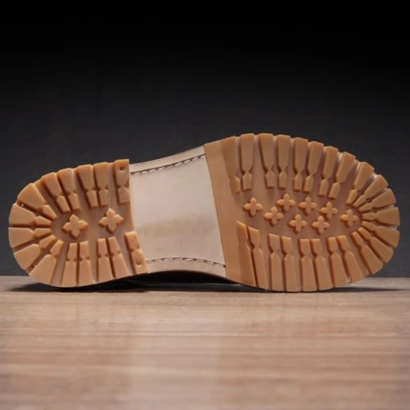 Handmade Derby Shoes for Men's Dress Shoes Horse Hip Leather Norway Sewn Chestnut Leather Bottom Comfortable Breathable Shoe Man