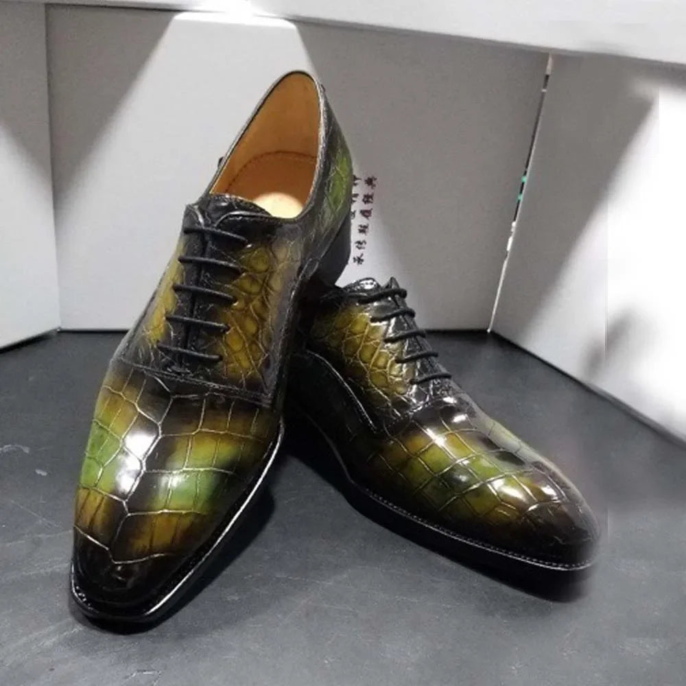 leimanxiniu new arrival men dress shoes male formal shoes men crocodile leather shoes