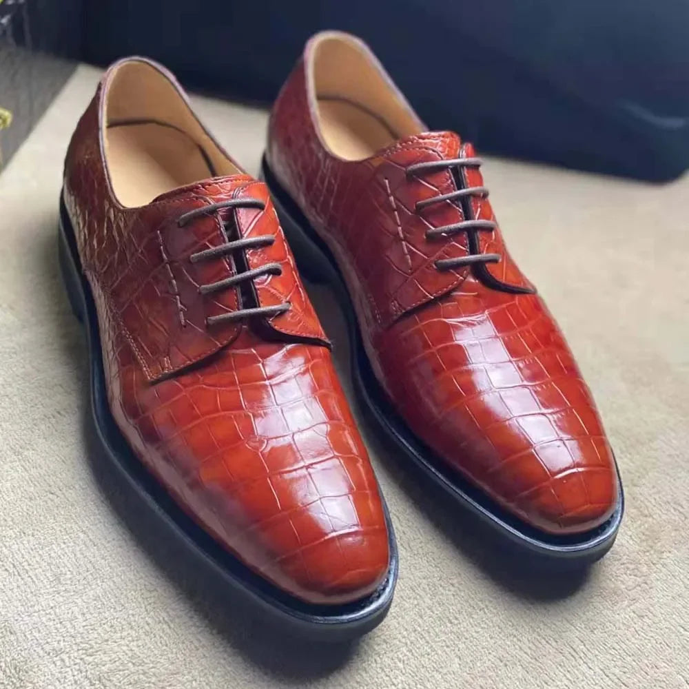 hulangzhishi new manual Men crocodile shoes business leisure Men formal