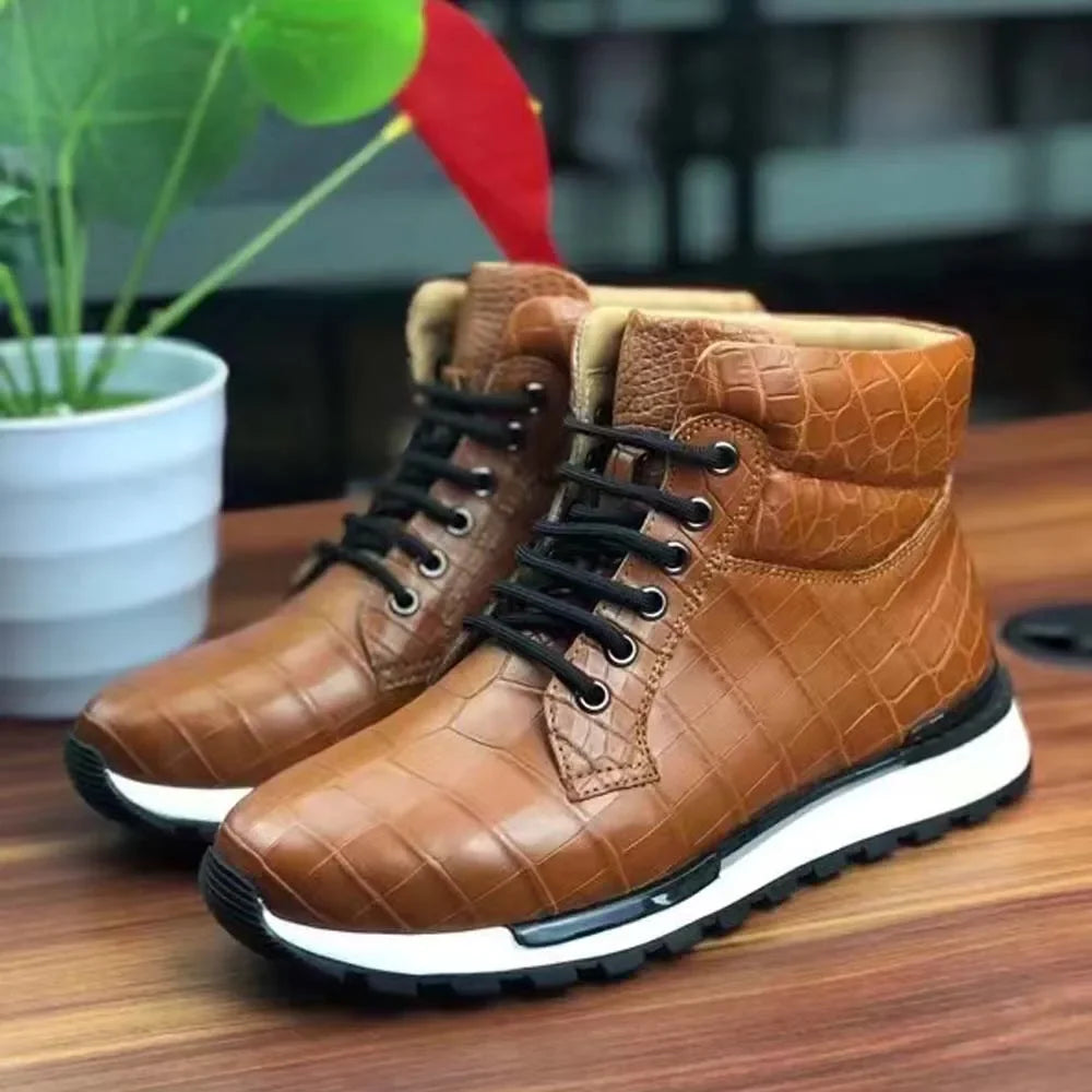 yingshang new men shoes male crocodile leather male shoes