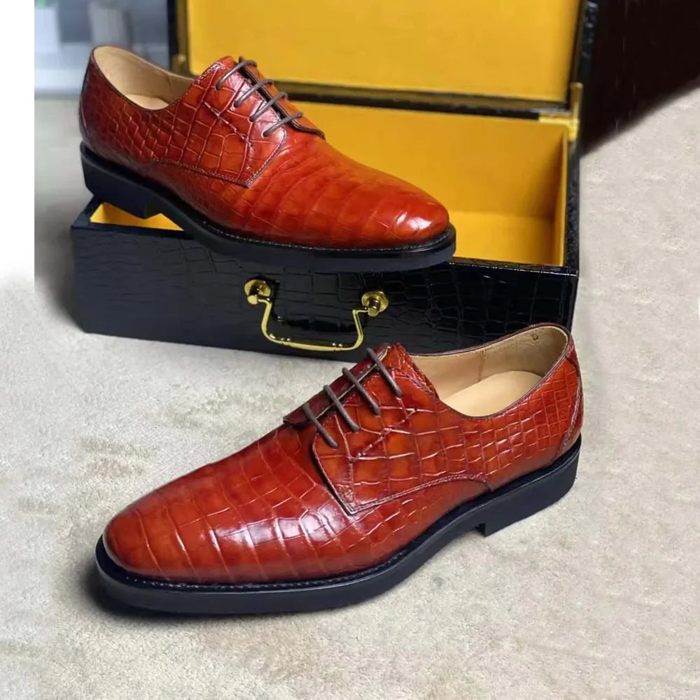 hulangzhishi new manual Men crocodile shoes business leisure Men formal