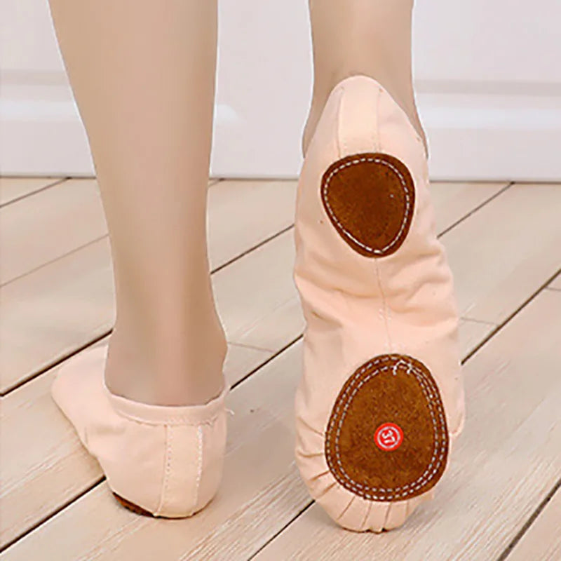Girls Ballet Shoes Canvas Dance Shoes for Women Split Sole Ballet Shoes Adult Dance Splippers Balllerina Shoes for Gymnastic