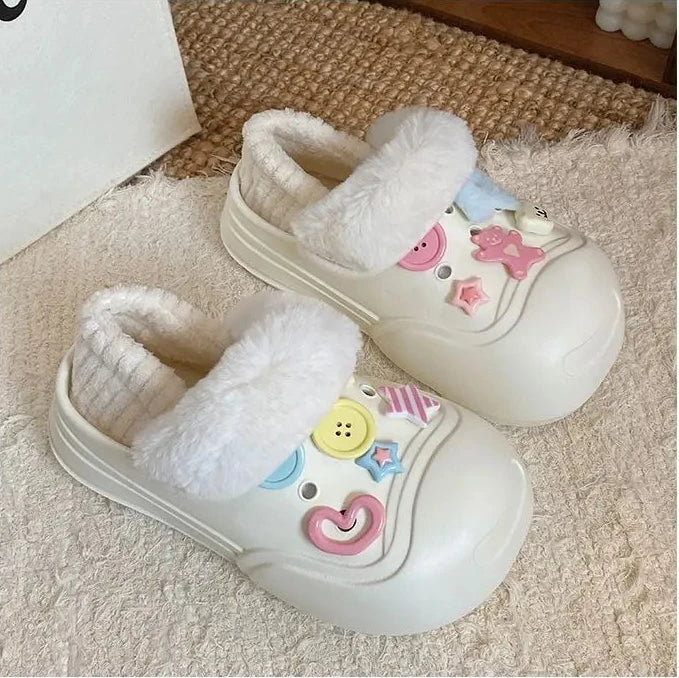 Thick-soled height-increasing sandals are women's slippers outdoor fashionable DIY garden slippers and wooden clogs womens shoes