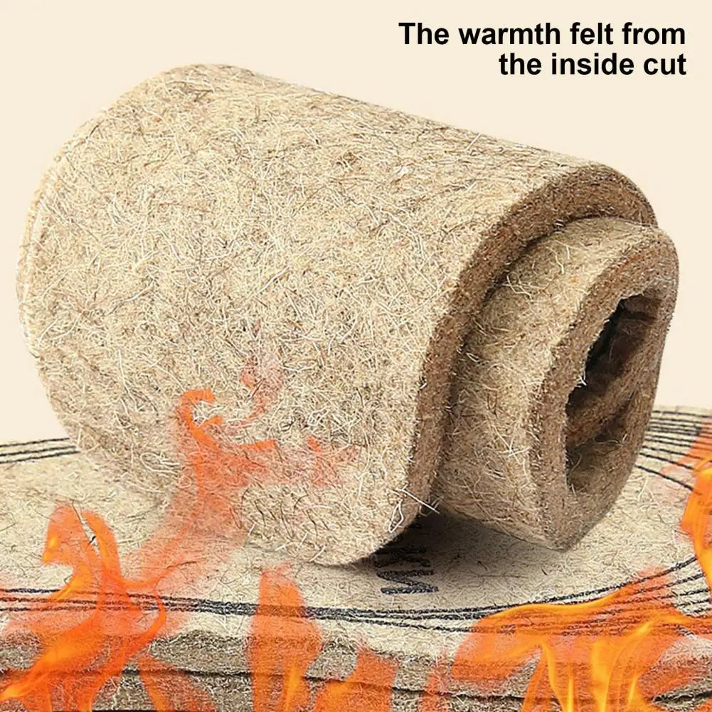 Wool Felt Insoles Winter Warm Boot Shoe Insert Insoles for Men Women Foot Pain Relief Inner Soles for Outdoor Sports