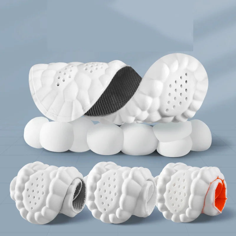 35-46 Size Elastic Latex Sports Insoles Sneakers Arch Support Insole Liners Shoe Pads Air Cushions Shock Absorption Massage Sole