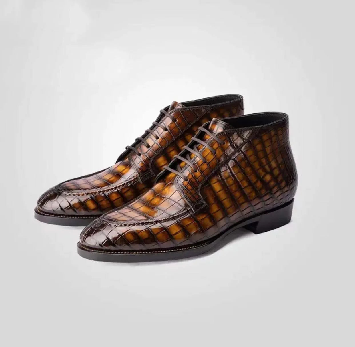 shenzhuangsanbao new arrival men dress shoes male formal shoes men crocodile shoes for male brush color