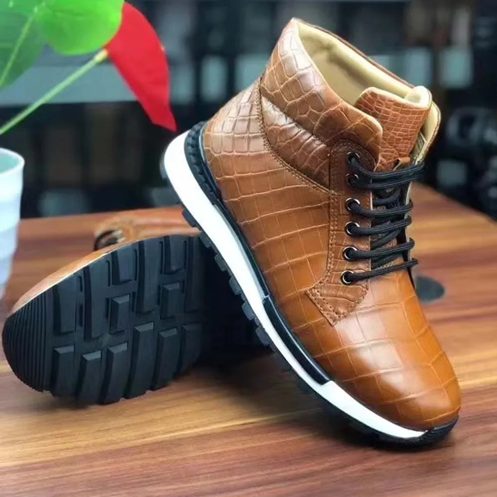 yingshang new men shoes male crocodile leather male shoes