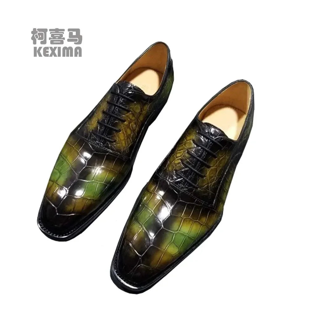 leimanxiniu new arrival men dress shoes male formal shoes men crocodile leather shoes