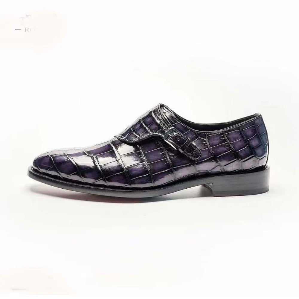chue new men dress shoes male crocodile shoes