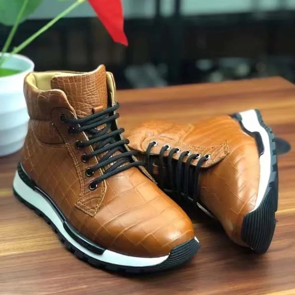 yingshang new men shoes male crocodile leather male shoes