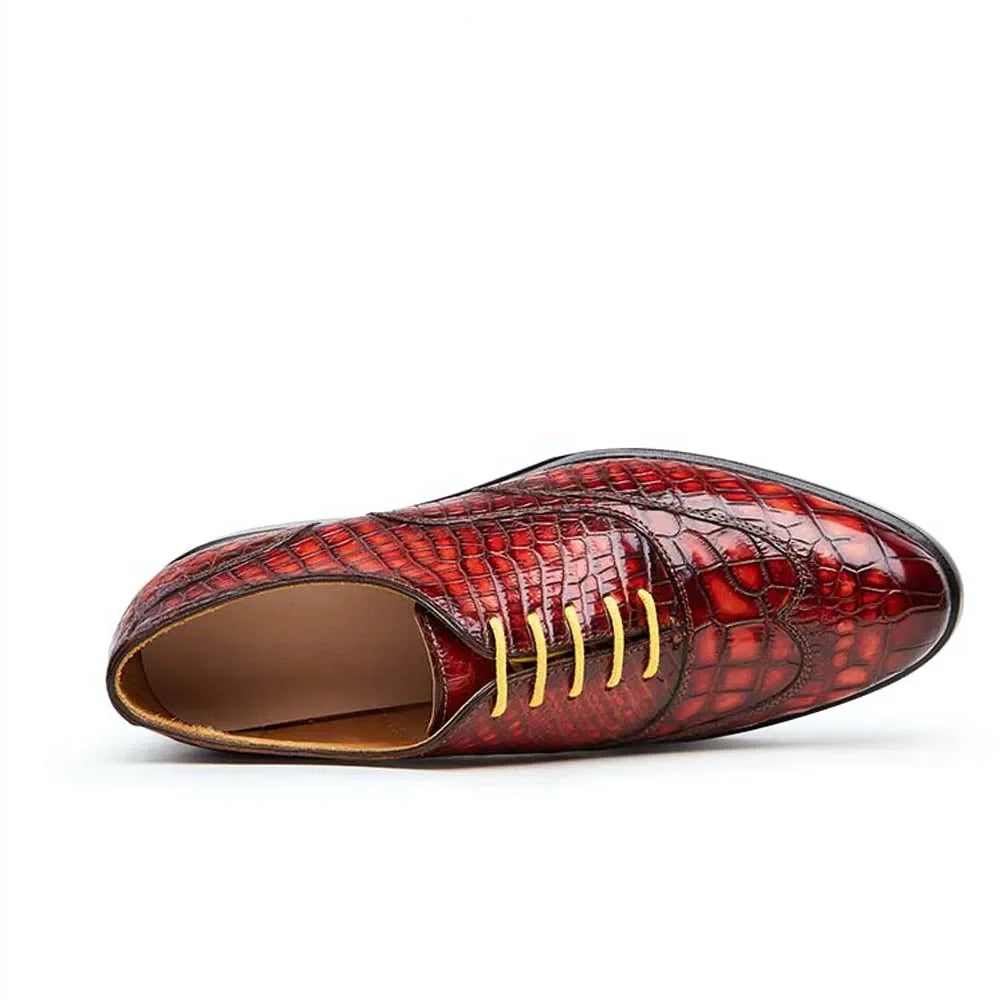 CWV men formal crocodile shoes business banquet Wedding