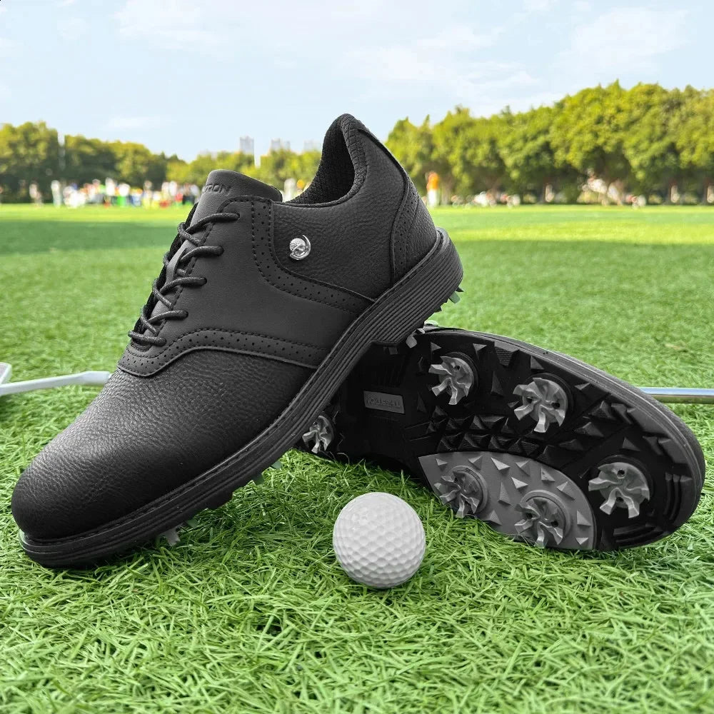 Professional Golf Shoes Men Spikes Golf Sneakers Outdoor Walking Training Comfortable Footwears for Golfers Non-Slip Luxury