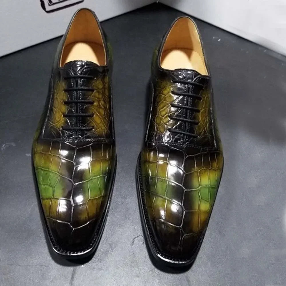 leimanxiniu new arrival men dress shoes male formal shoes men crocodile leather shoes