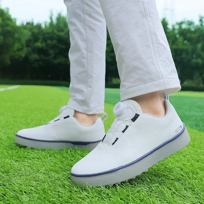 High-Quality Professional Golf Shoes Big Size's Flat Leather Sneakers for Men and Women