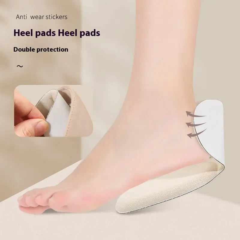 1 Pair Heel Inserts T-Shaped Shoe Foot Care Pad Heel Stickers Sneakers Heel Protection Pads Shoe Size Reducer Half Cushion
