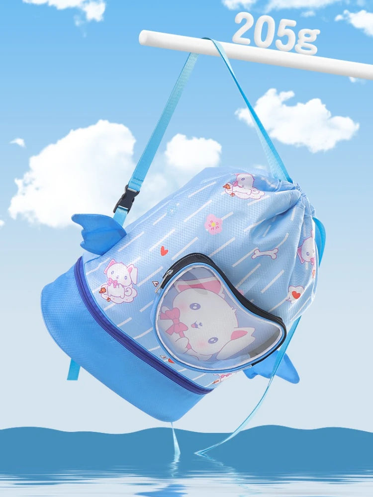 Children's Swimming Bag Dry Wet Separation Shoes Swimsuit Storage Bag Travel Bag Cartoon Beach Backpack Waterproof Swimming Bags