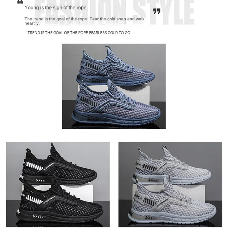 Oulylan Casual Comfort Non-slip Walking Footwear Summer Wear Resistant Sports Shoes New Men Lightweight Breathable Mesh Sneakers