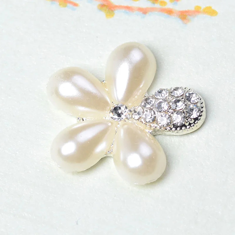 100 pieces set Korean version DIY handmade material pearl flower plate crystal buckle shoes and clothing jewelry