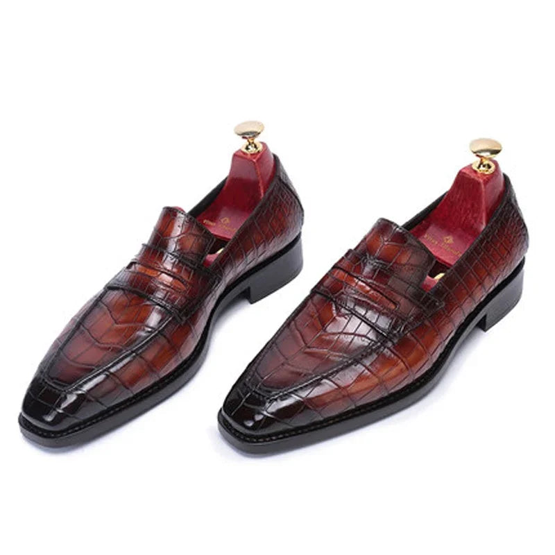 weitasi new style crocodile shoes men formal leisure Business Pure manual Men
