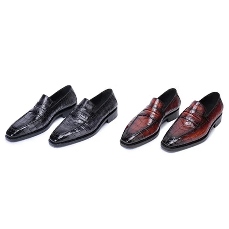 weitasi new style crocodile shoes men formal leisure Business Pure manual Men