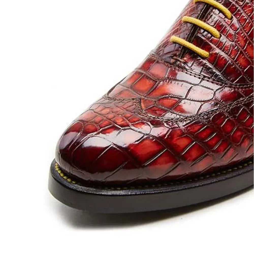 CWV men formal crocodile shoes business banquet Wedding