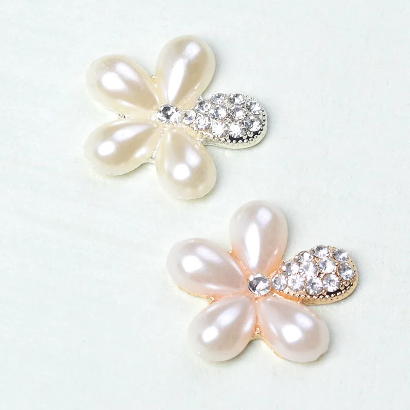 100 pieces set Korean version DIY handmade material pearl flower plate crystal buckle shoes and clothing jewelry
