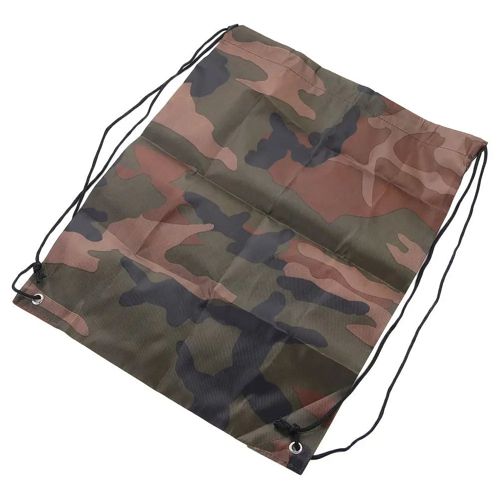 Small Outdoor Travel Shoes Clothes Storage Riding Gym Portable Sports Bag Oxford Bag Camouflage Drawstring Bag Backpack