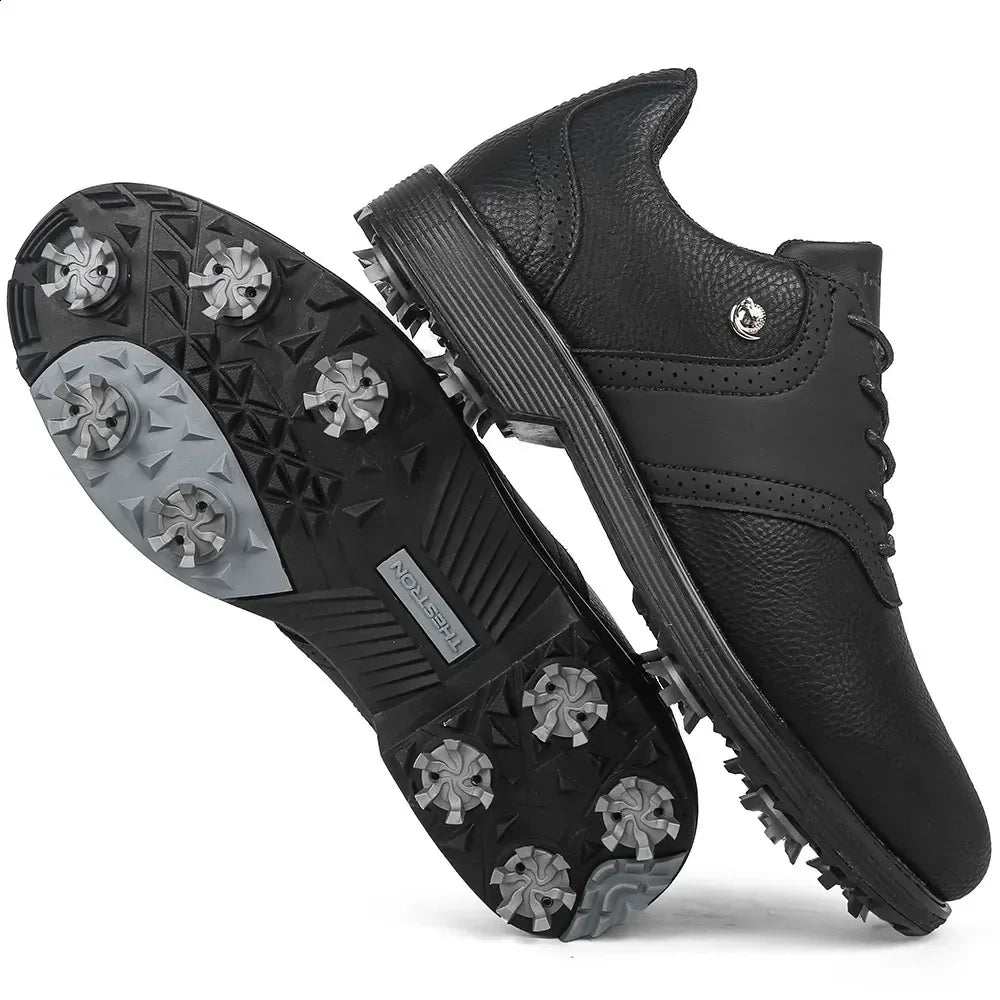 Professional Golf Shoes Men Spikes Golf Sneakers Outdoor Walking Training Comfortable Footwears for Golfers Non-Slip Luxury