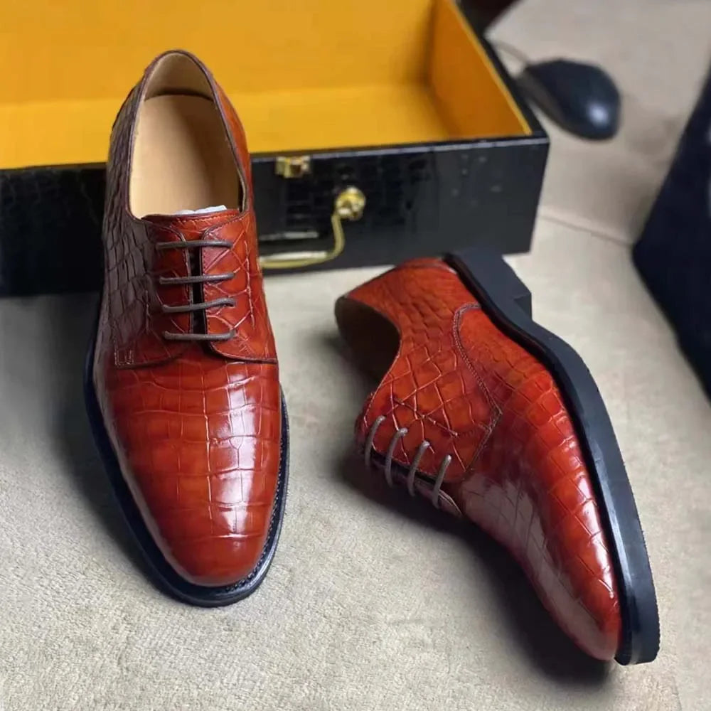 hulangzhishi new manual Men crocodile shoes business leisure Men formal