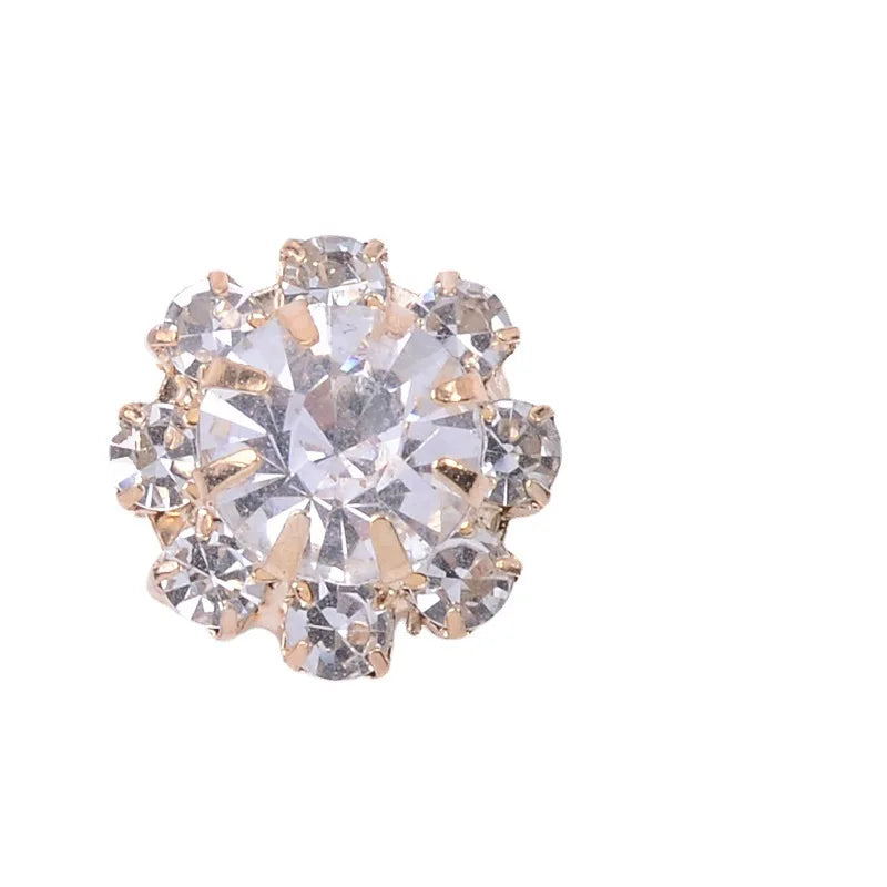 100Pcs sets geometric round full water crystal fitting shoes clothing bags DIY claw crystal buckle accessories directly from