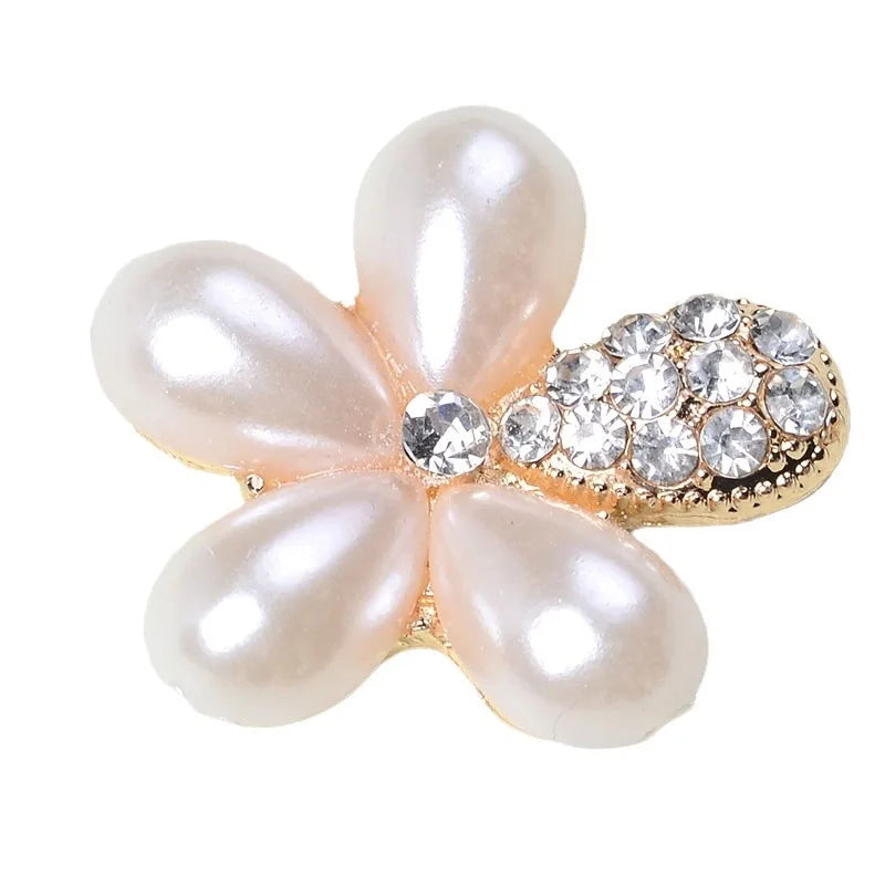 100 pieces set Korean version DIY handmade material pearl flower plate crystal buckle shoes and clothing jewelry