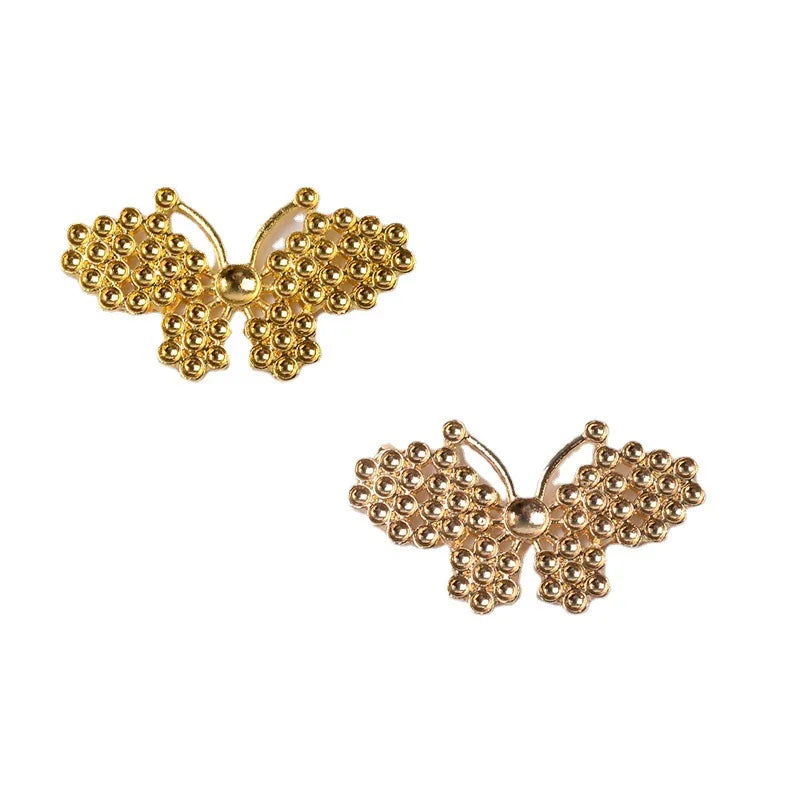 100 pieces set of new butterfly jewelry DIY handmade inlaid with pearl water crystal shoes and clothing bags are now approved