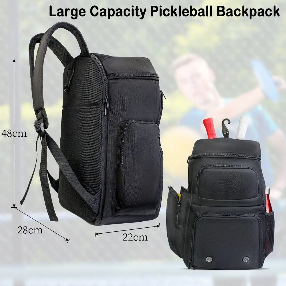 Large Capacity Pickleball Backpack Waterproof Breathable Pickleball Paddle Bag with Shoe Compartment Pickleball Shoulder Bag