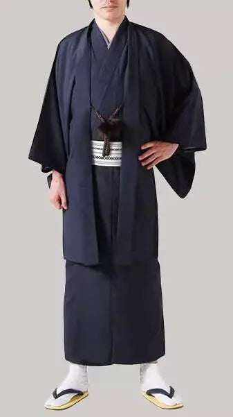 Japanese Kimono Men Spring Suit Include Haori Robe Underwear Shoes Belt Sock
