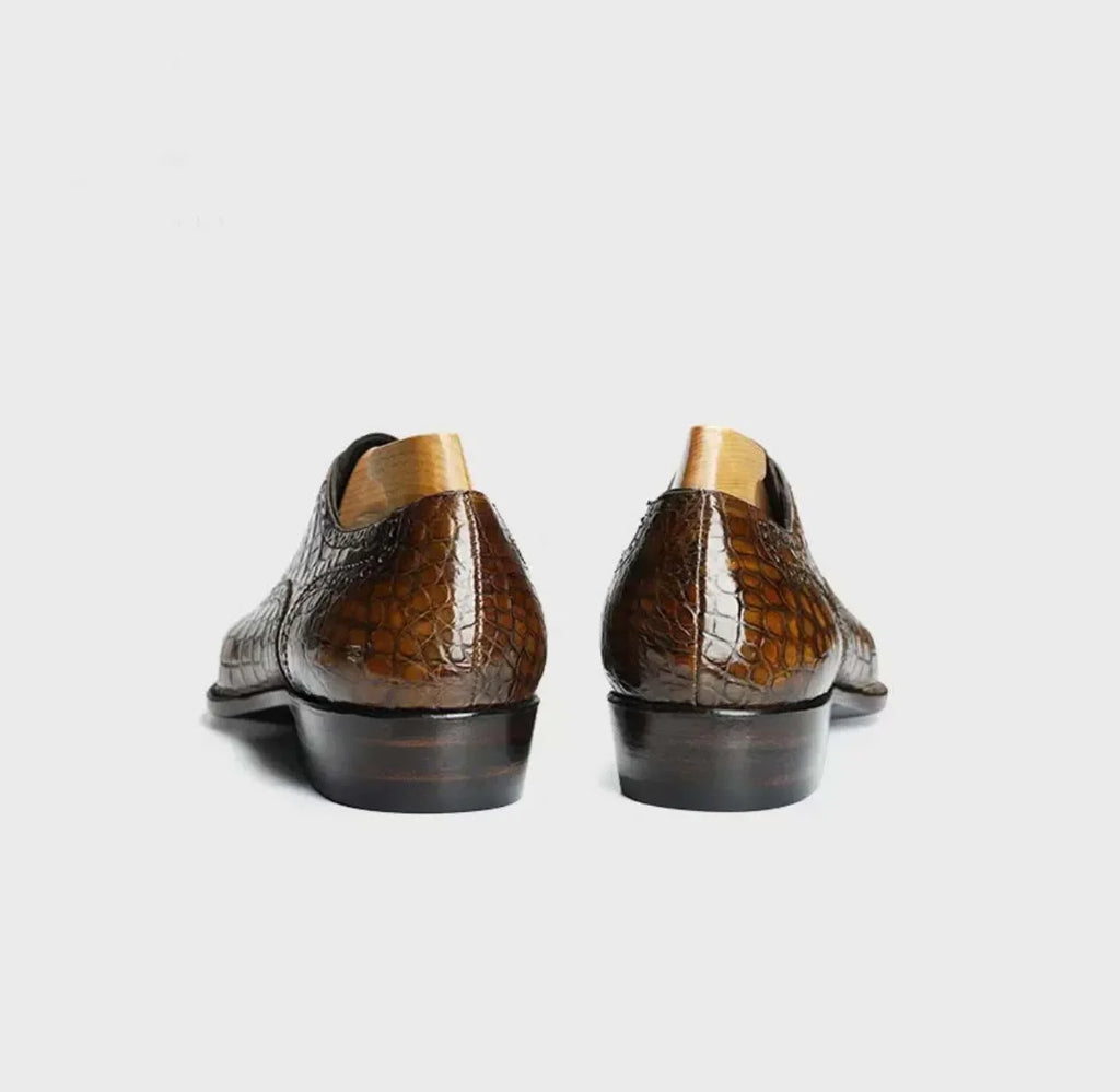 shenzhuangsanbao new arrival men dress shoes male formal shoes men crocodile shoes