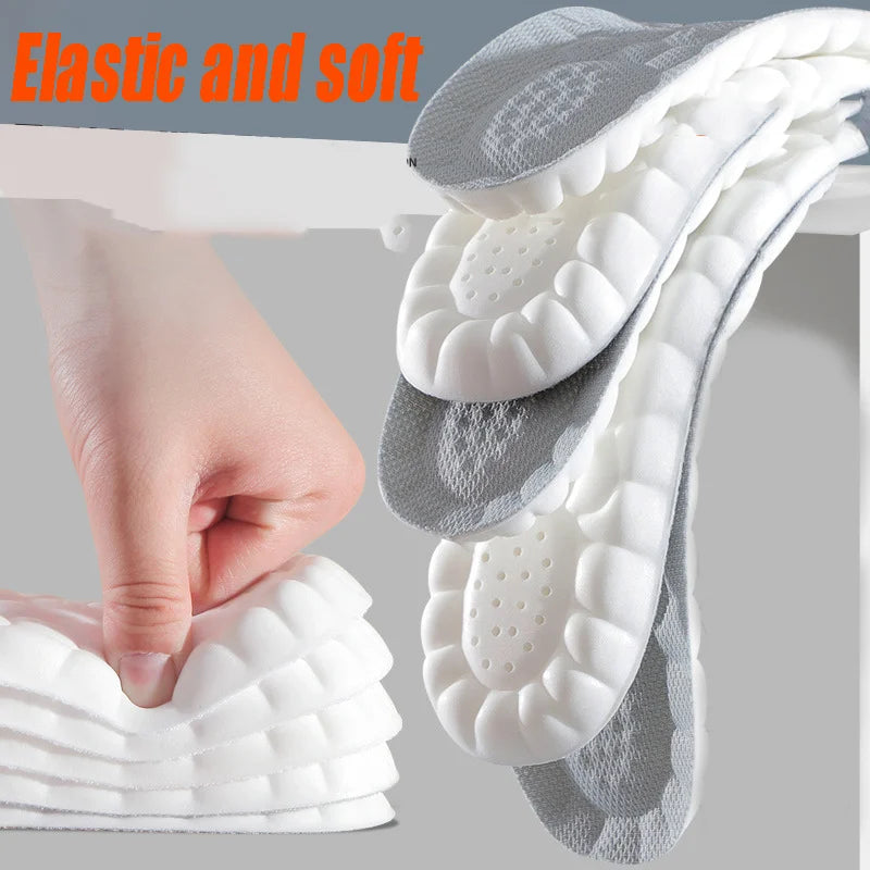 35-46 Size Elastic Latex Sports Insoles Sneakers Arch Support Insole Liners Shoe Pads Air Cushions Shock Absorption Massage Sole