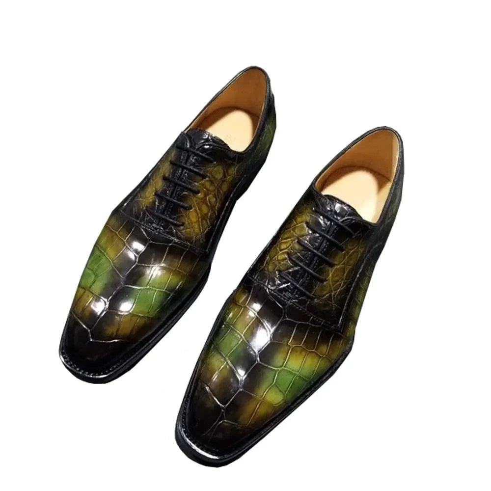 leimanxiniu new arrival men dress shoes male formal shoes men crocodile leather shoes