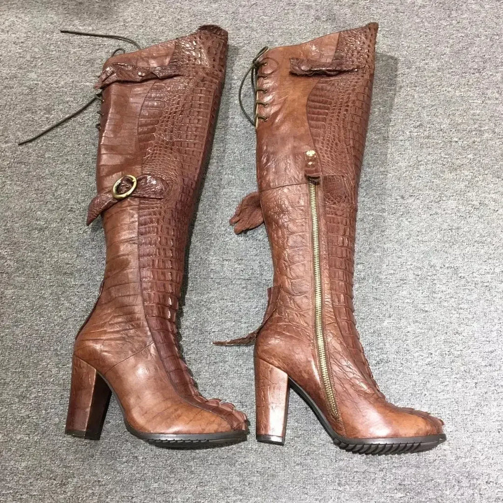 yingshang women ostrich leather boots female ostrich boots female ostrich shoes winter