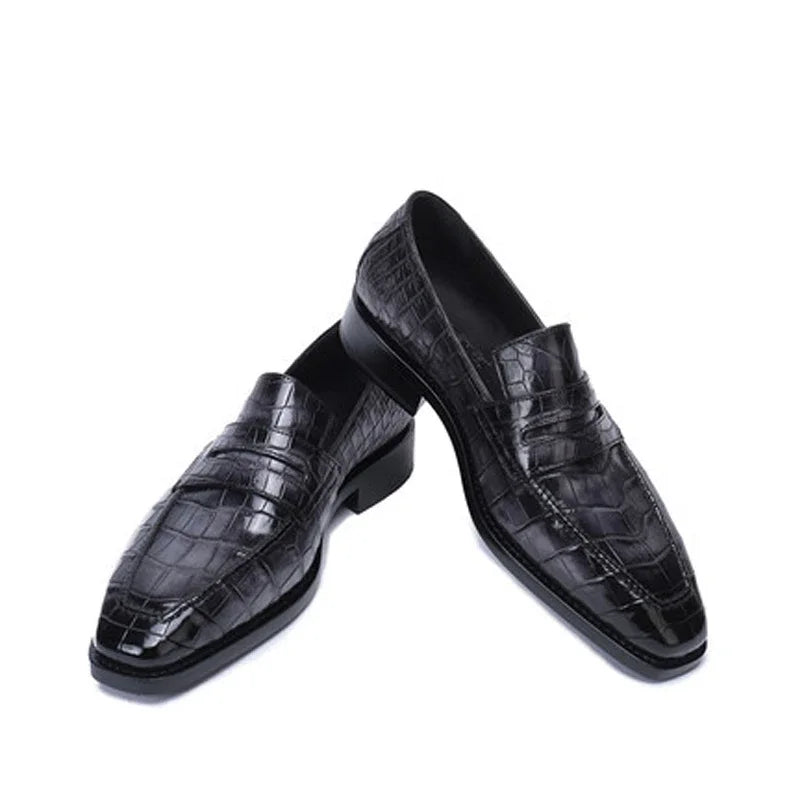 weitasi new style crocodile shoes men formal leisure Business Pure manual Men
