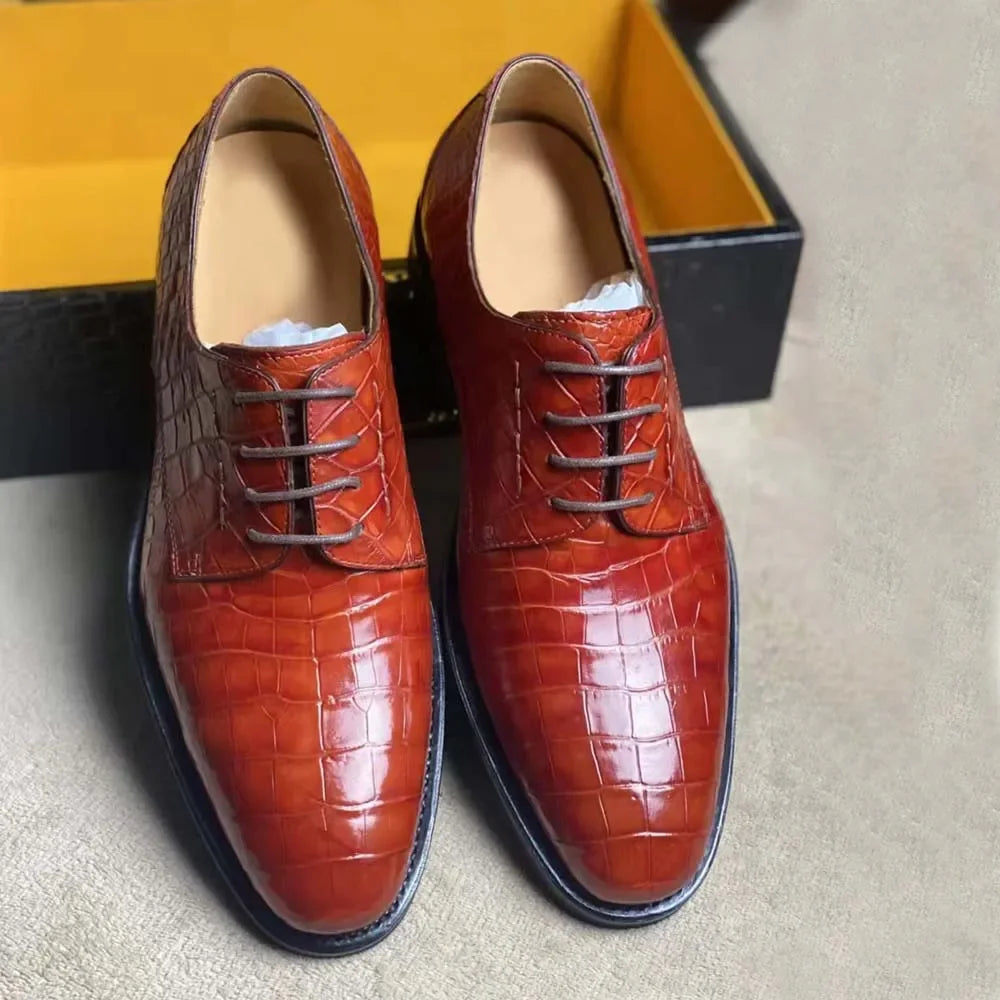 hulangzhishi new manual Men crocodile shoes business leisure Men formal