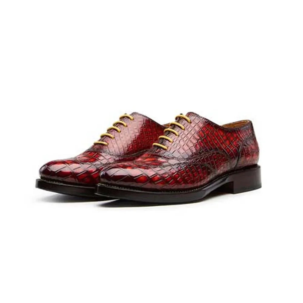 CWV men formal crocodile shoes business banquet Wedding